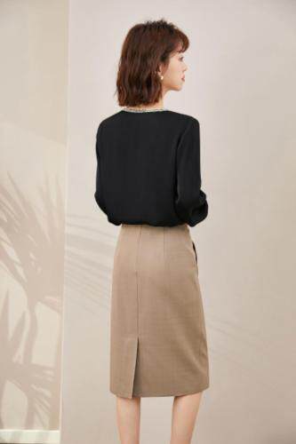 2021秋季新品小香风V领气质通勤小衫，其它，秋子丰色(3F)