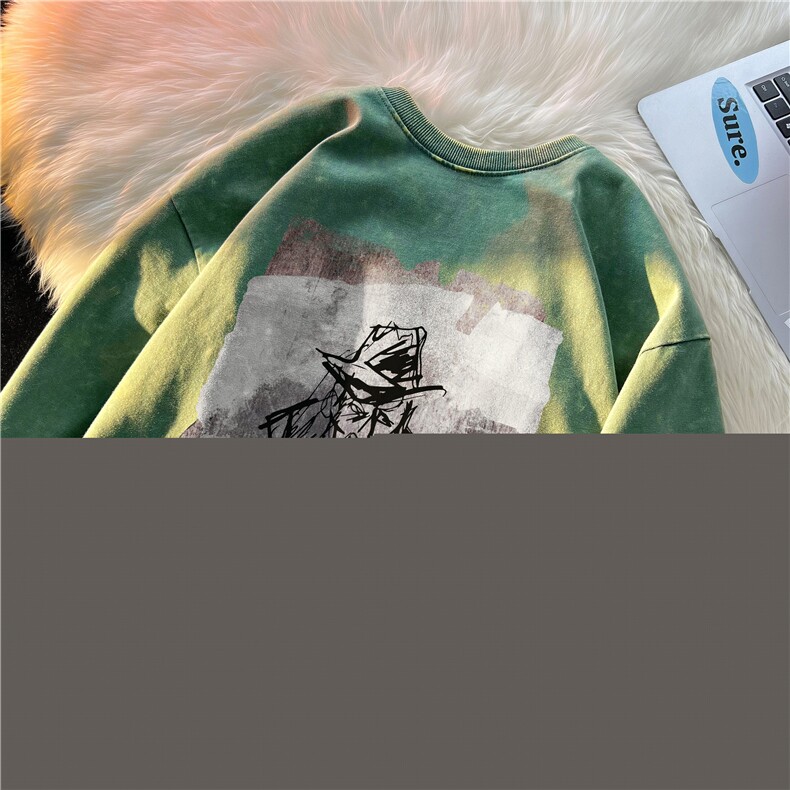 水洗做旧美式街头潮牌时尚个性印花短袖t恤中性XZ301B-JB4502-p35,男装T恤,星座301B