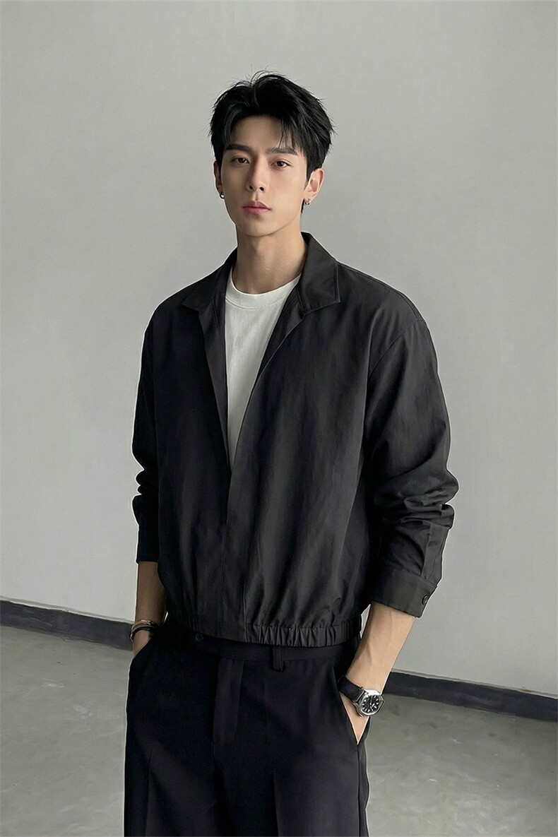 设计感休闲假两件长袖衬衫高支全棉男士套头式C61329-TP4589,男装衬衫,电商A102