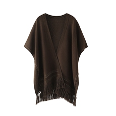 2025舒适秋冬百搭简约流苏披肩，披肩，鼎晴羊绒