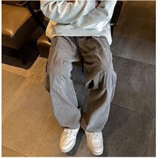 灯芯绒休闲裤男女口袋帅气高街百搭宽松2024秋冬ins长裤K5833-P38，男装休闲裤，星座412-2