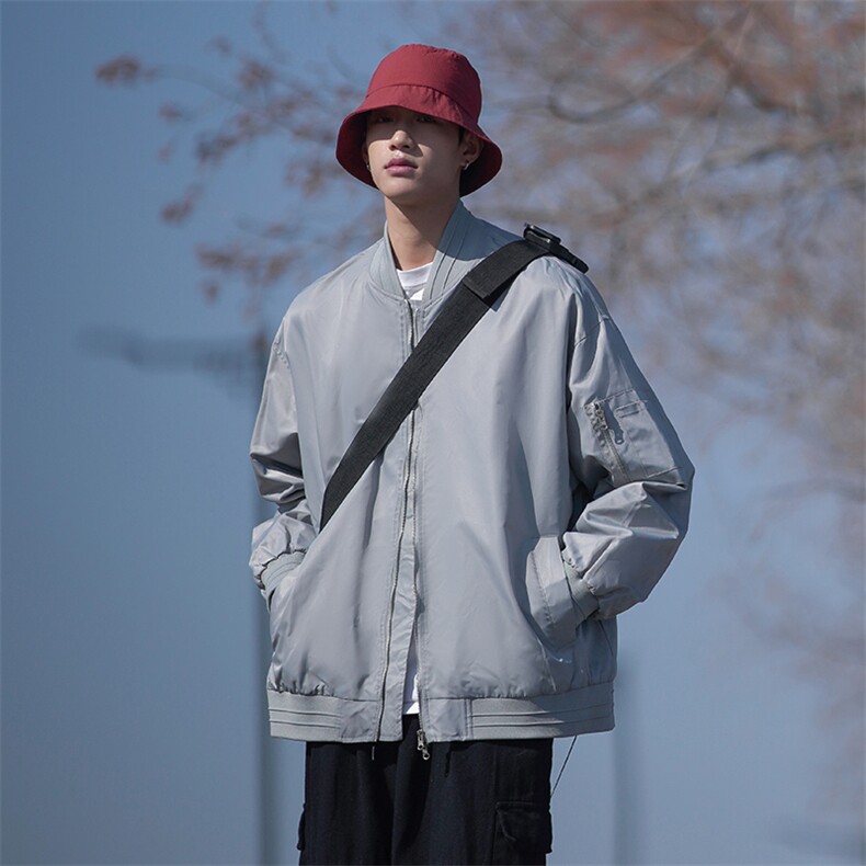 春季新品时尚绣花夹克高级感潮流宽松百搭夹克外套CYJK9250-P80,男装夹克,电商A128