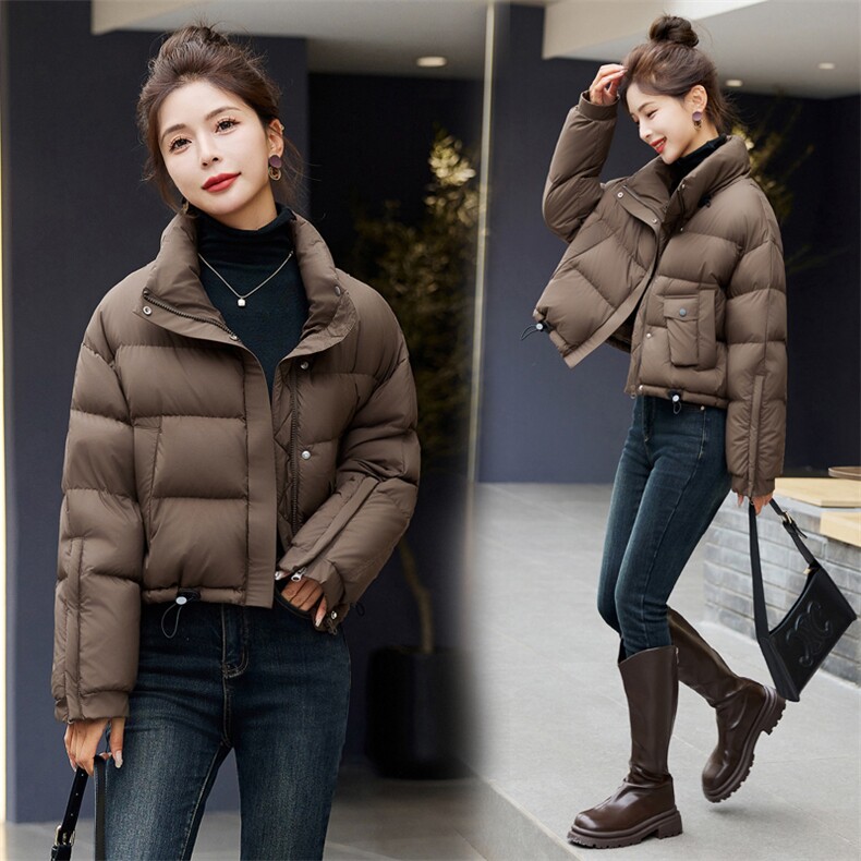 短款羽绒服女2024年冬季新款立领短款宽松羽绒服，女装羽绒服，美沁