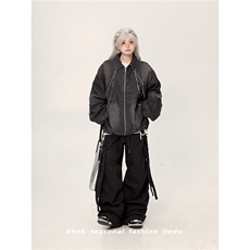 美式工装夹克衣外套胖子男款秋冬新款ins潮牌JK0403-P78，男装夹克，星座308B-2