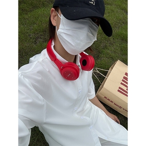 薄款冰丝短袖衬衫男简约纯色垂感休闲痞帅衬衣 CS288-P20图片