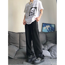 美式复古冰丝伐木裤vintage垂坠感XZ310A-4-KZ09，男装休闲裤，星座310A-4