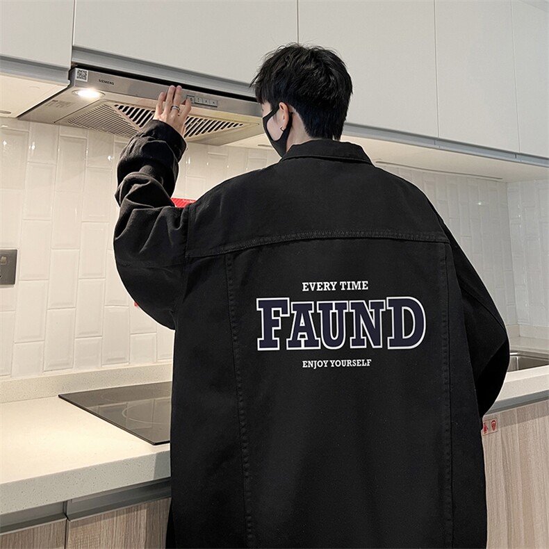 牛仔夹克男大码牛仔外套男茄克NJ77295-P60加绒款-P75,男装夹克,电商A040