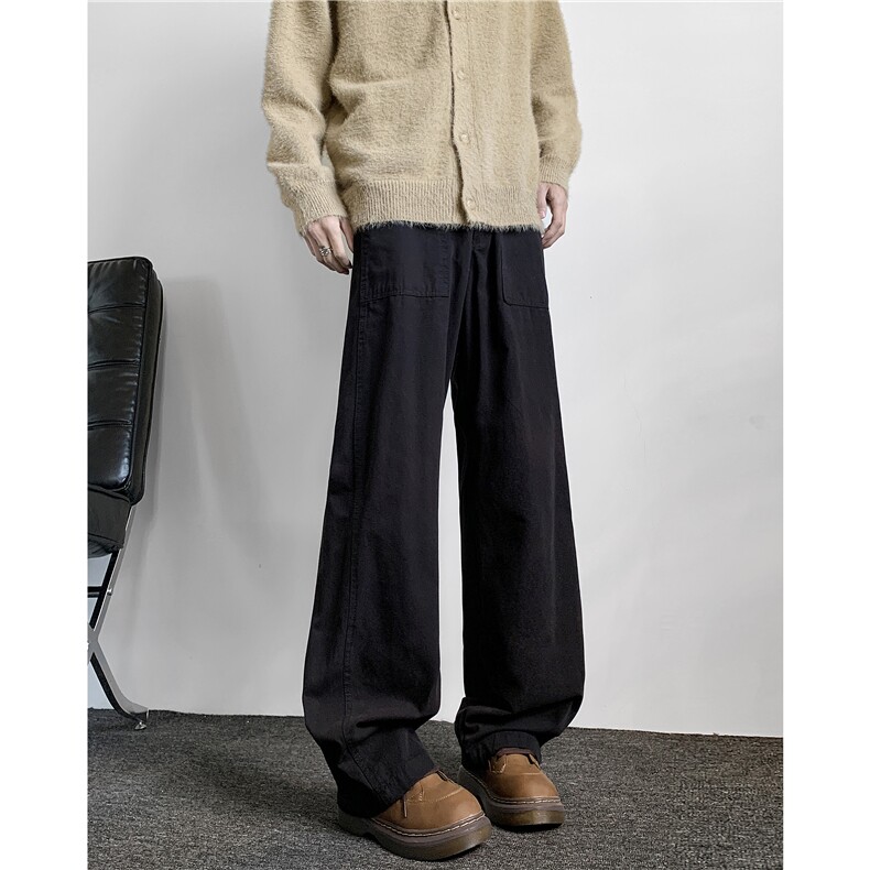 美式高街裤子男潮牌休闲裤cleanfit微喇垂感伐木工装裤K615-P55,男装休闲裤,星座308B-2
