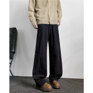 美式高街裤子男潮牌休闲裤cleanfit微喇垂感伐木工装裤K615-P55图片
