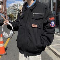 春秋季男士空军一号飞行服加棉外套休闲夹克男棉衣JK09908-P75，男装夹克，星座308B-1