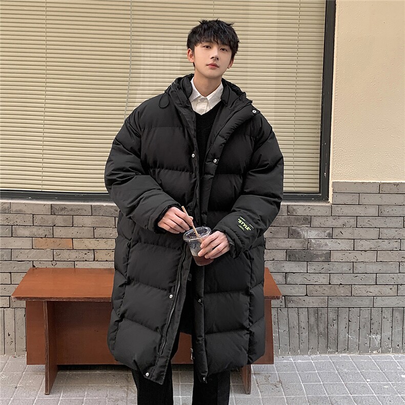 1港风外景中长款横条情侣连帽大码M-5XL棉衣外套男8719P135控188，男装棉衣，星座226-2