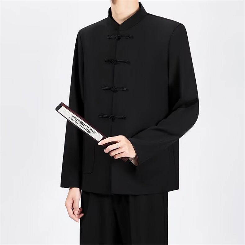 风立领西装新中式单排盘扣中山装外套大码S-4XLJK0046P65,男装西服套装,星座1013-1