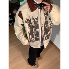 美式复古做旧废土风工装外套男款机车风夹克撞色潮流JK612，男装夹克，星座1116A（原606A-3）
