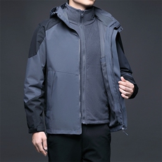 2026秋冬季新款冲锋衣户外男士外套连帽夹克运动服商务休闲上衣服，男装夹克，电商B212（原钱塘6029）