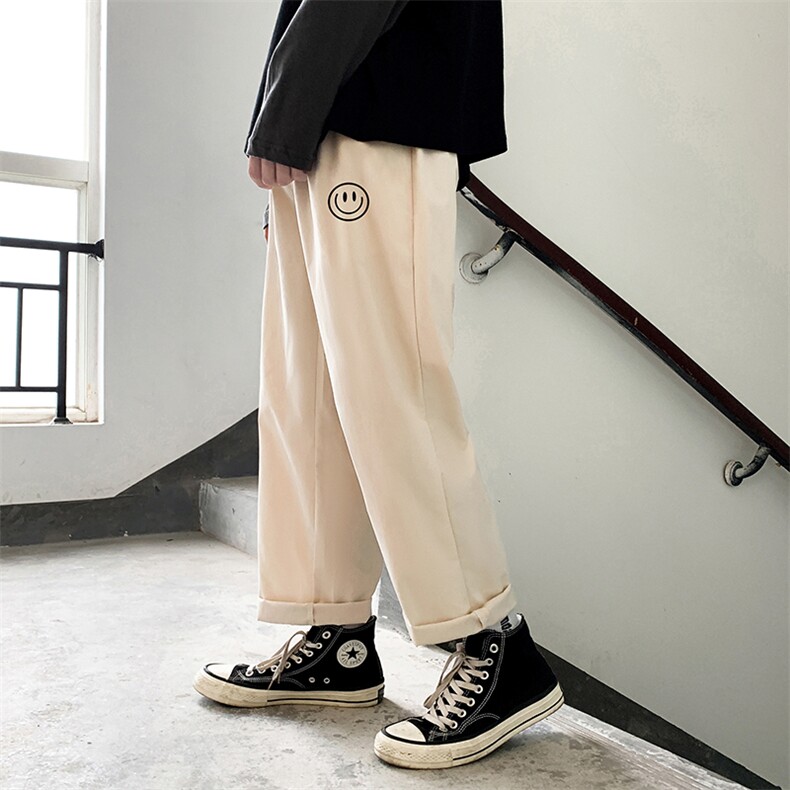 K43224-P25 加绒款-P35 休闲裤男士大码宽松九分运动裤男裤男直筒图片