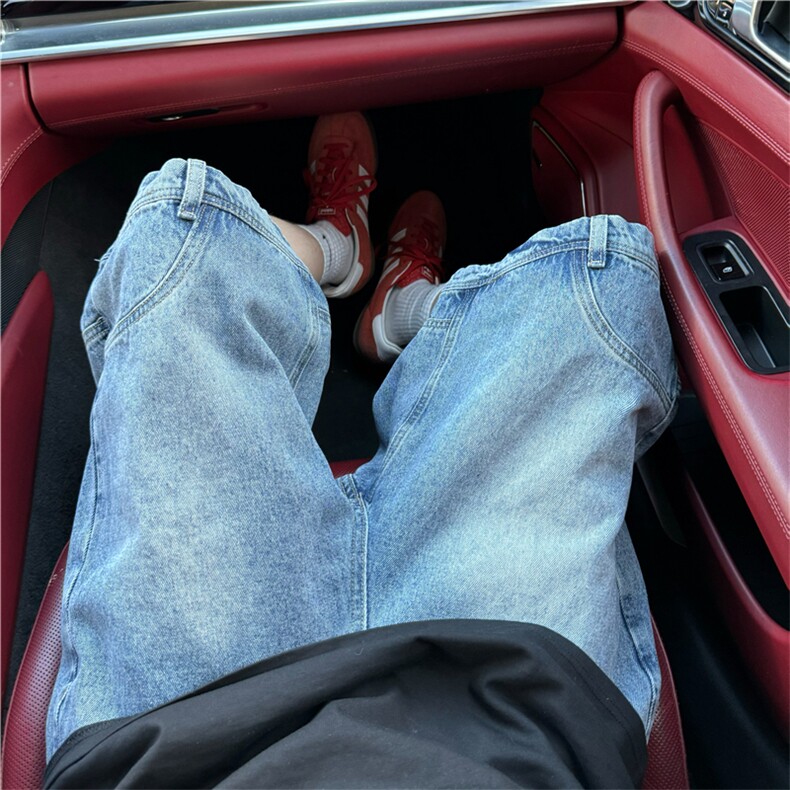 半松紧腰裤子穿反了牛仔裤大裤衩B342-DK2024-特P42，男装牛仔裤，电商B342