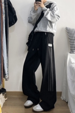 加绒加厚美式条纹运动卫裤A496特P49控88，男装休闲裤，电商A309