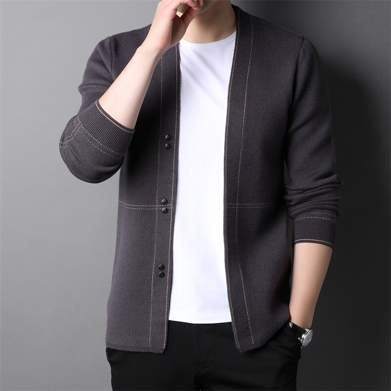 男士2023年春秋季新款长袖针织开衫青年休闲外套服装FF8008-P72,男装针织衫/毛衣,星座1105-3