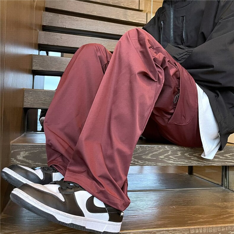 休闲裤男韩版潮流直筒裤子高街帅气2024春季新款QK101-P38,男装休闲裤,星座1109-3