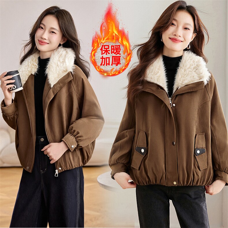 现货！加绒加厚冬季新款棉衣女派克服,女装棉衣/棉服,韩蔻秀