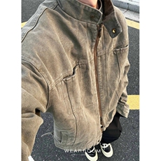 复古重磅立领工装外套男生秋季百搭休闲纯色哈灵顿夹克JK962，男装夹克，星座1116A（原606A-3）
