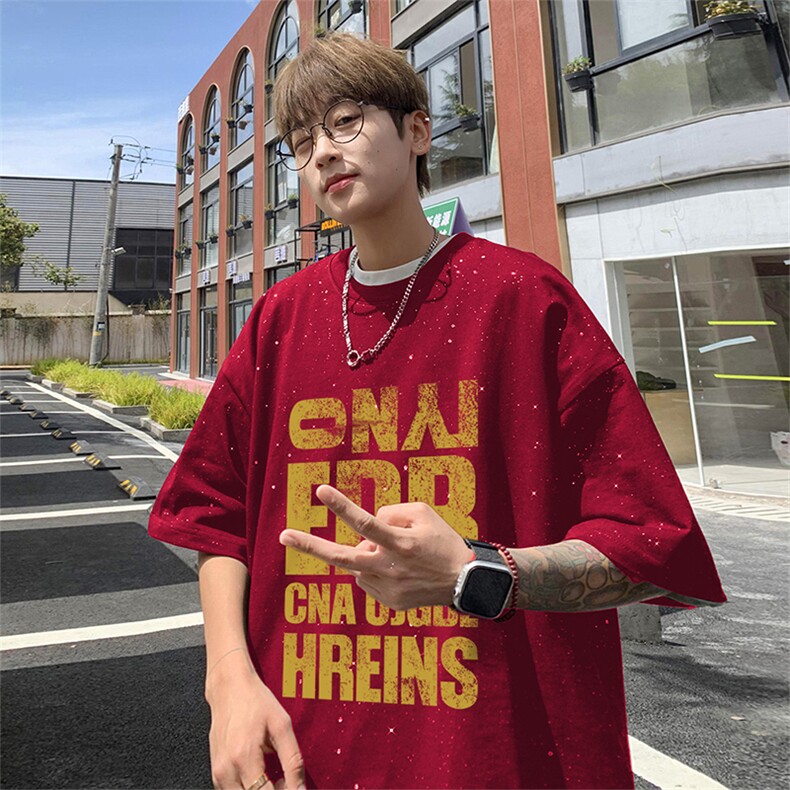 可48小时发货支持抖音得物来样二开美式满天星亮片短袖T恤MTX710,男装T恤,电商A486
