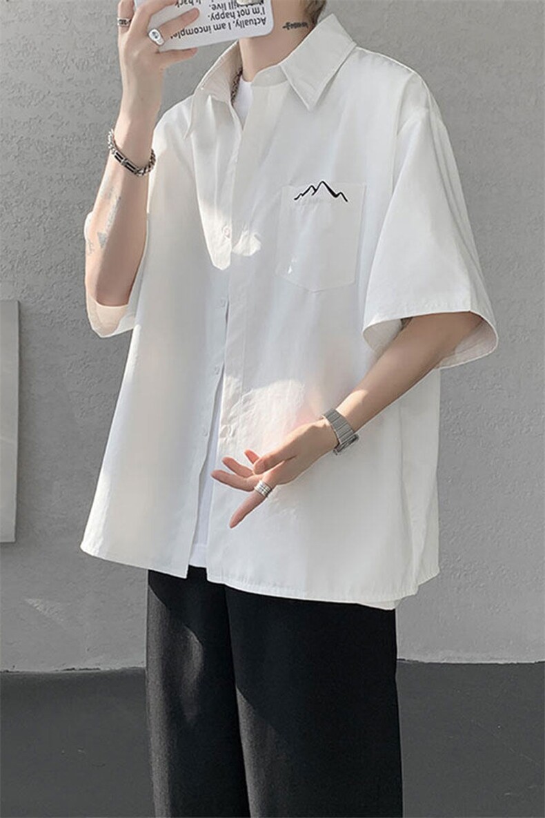 CS1143-特批25控49夏薄款冰丝面料大码短袖衬衫防晒透气外套,男装防晒衣,电商A059