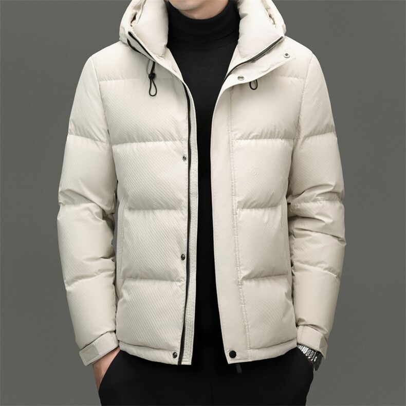 冬季男士鸭绒羽绒服时尚商务面包服保暖加绒男品质潮服连帽外套,男装羽绒服,钱塘6003（原4033）