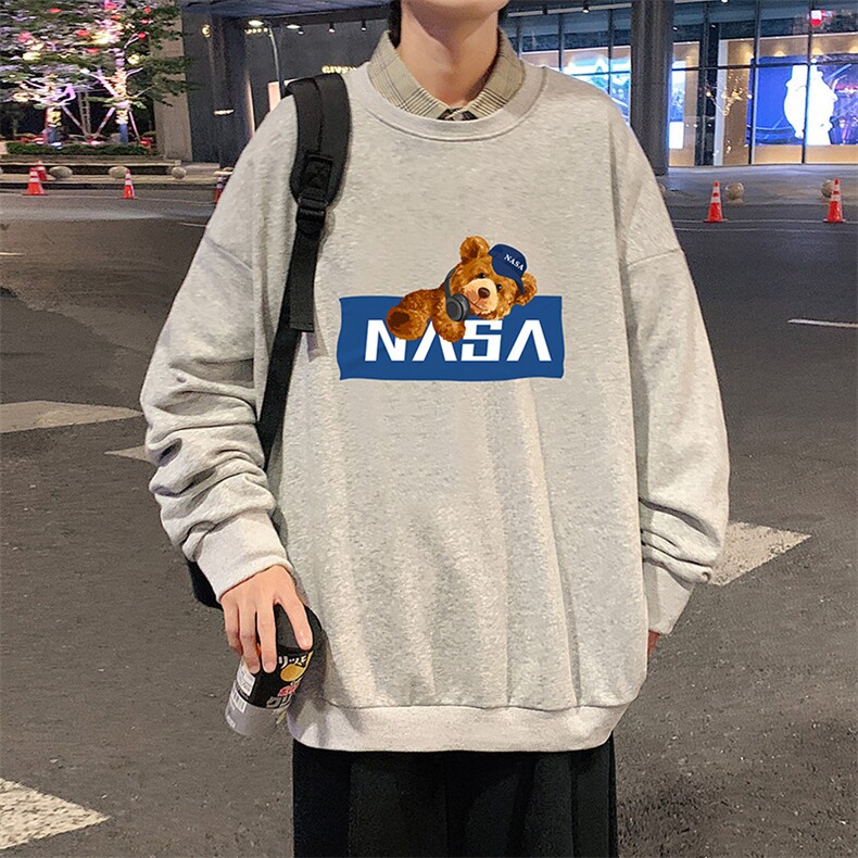 S6247-P28NASA秋季圆领卫衣男大码韩版宽松长袖外套,男装卫衣,电商A040
