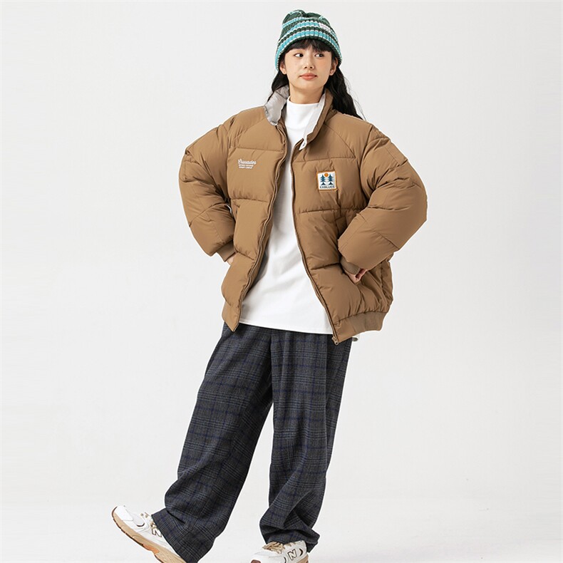 2026冬季新款男日系潮牌纯色刺绣宽松休闲棉服加厚外套MY376-F146,男装棉衣,电商A101（原外27）