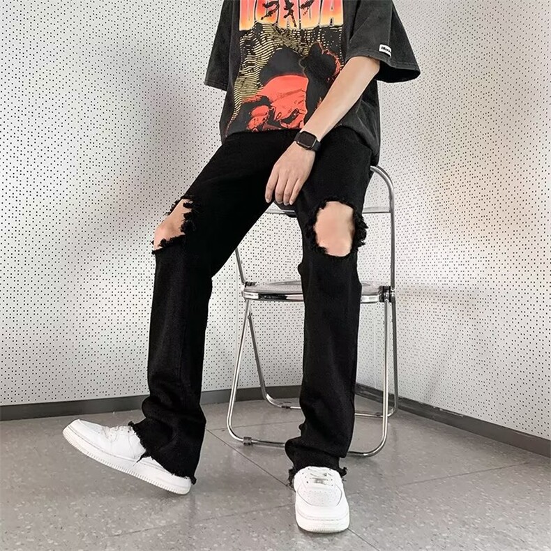 夏季宽松喇叭裤牛仔裤CC003P36,男装牛仔裤,星座1116-2