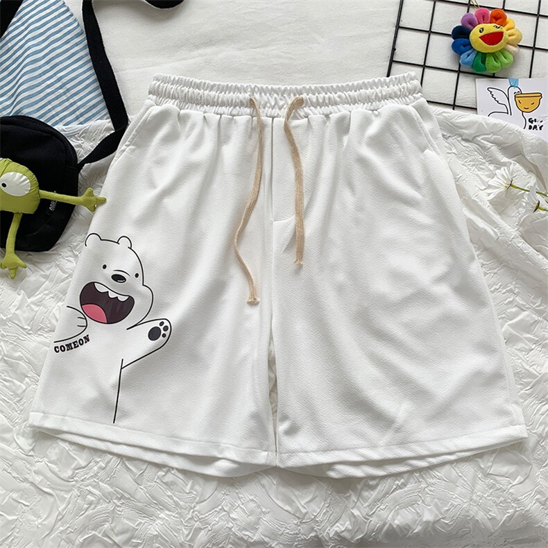 MK37131-P15 冰丝短裤男士大码宽松休闲五分裤男运动中裤图片