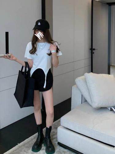【现货】夏季新品不规则下摆短袖，女装，F/TU