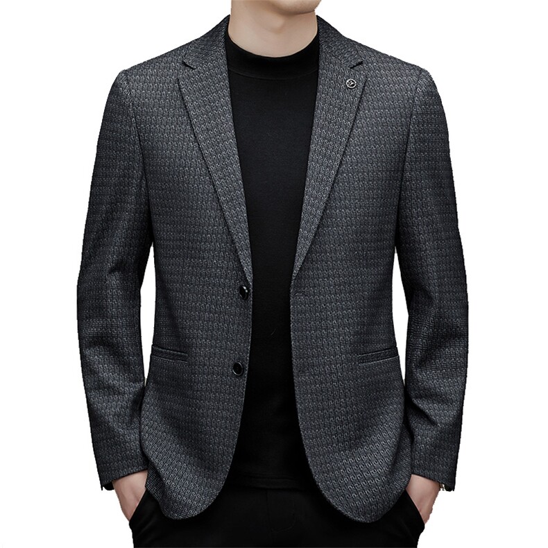 DJA622钱塘2020-3秋冬新款商务休闲合身中年男士西服外套P147,男装西服,钱塘207-3