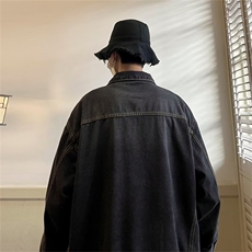 春季新款美式大口袋牛仔外套男宽松百搭工装夹克上衣潮WJ664-p60，男装夹克，星座1008