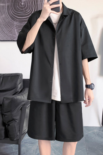 短袖运动套装男2023新潮速干冰丝衣服TZ001-特批55（控价：88），男装休闲裤，星座718-1