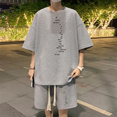 套装！华夫格套装短袖T恤短裤男TZ212-特P38，男装T恤，电商B367