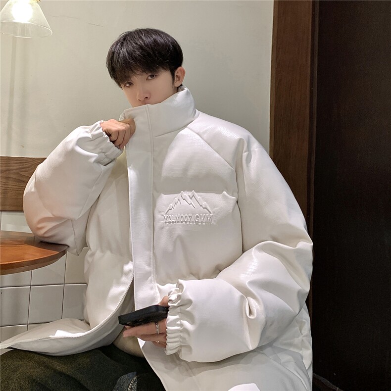 港风鳄鱼纹钢印字母设计棉衣大码潮流休闲棉衣男MY77728P128控168，男装棉衣，星座227-7