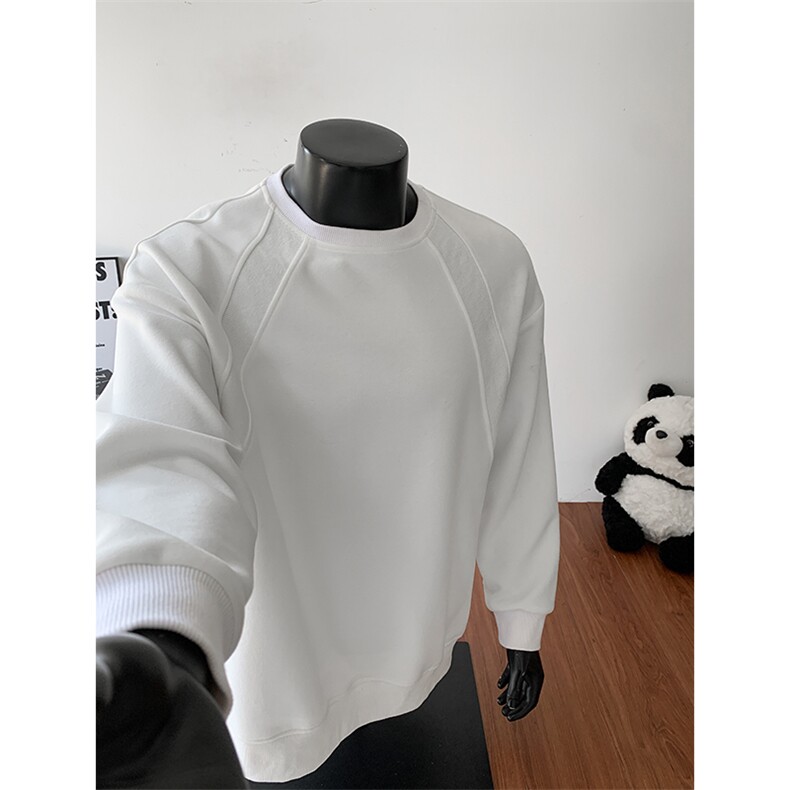 300g华棉大码解构长袖圆领卫衣男W50982特P23 W50982J加绒特P27图片