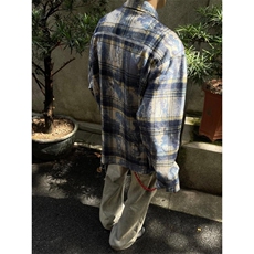 【有货】cleanfit扎染格子衬衫男设计感高级感衬衣C3002LL-特P50，男装衬衫，星座1007（原301D）