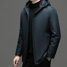 男士休闲棉服冬季加厚保暖外套新款中年可脱卸内胆帽男装棉衣服，男装棉衣，电商B212（原钱塘6029）