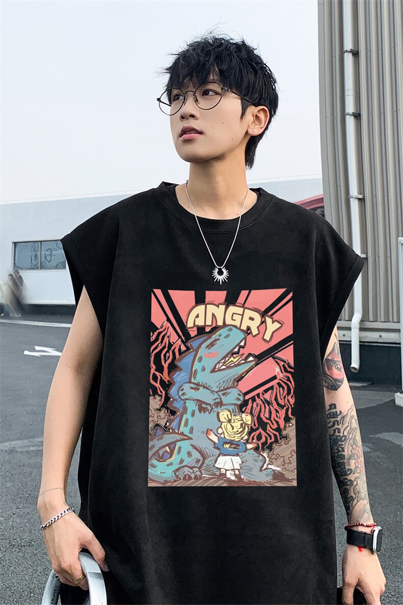 ！2025夏季新款男士麂皮绒背心情侣无袖T恤上衣TLBX20特P18,男装背心/马甲,电商B220