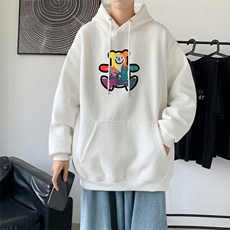 L2475P48韩版ins男士学生宽松运动连帽卫衣秋冬加绒情侣外套，男装卫衣，星座510A-1