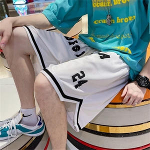 美式复古冰丝五分裤潮牌短裤男夏季休闲薄款运动裤子 K3871-P24图片