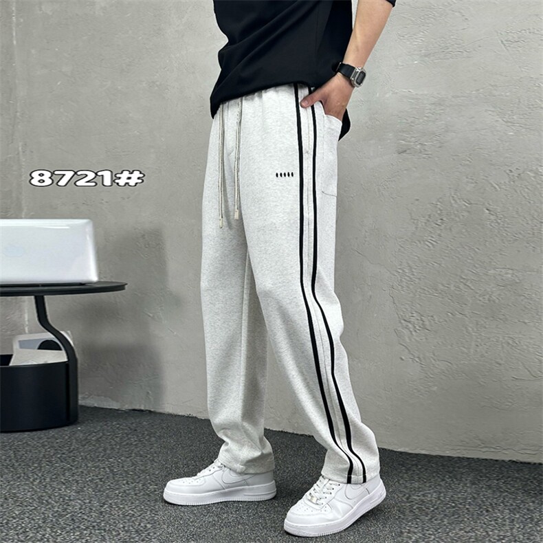 条纹垂感休闲弯刀裤男宽松百搭卫裤运动长裤A329-K8721-P65,男装休闲裤,电商A329