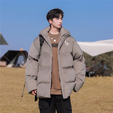 字母刺绣灯芯绒麻花条冬季纯色棉衣棉服外套男XMY2312-P115控158，男装棉衣，电商B370