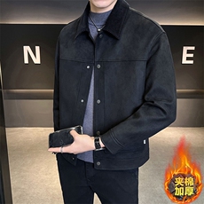 数据麂皮绒外套男2025秋冬季加棉加厚B240-JK8069-1P155，女装短外套，电商B240