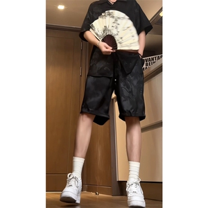 量大优 供视频 风龙纹提花短裤 M-5XL DK19 特P25图片