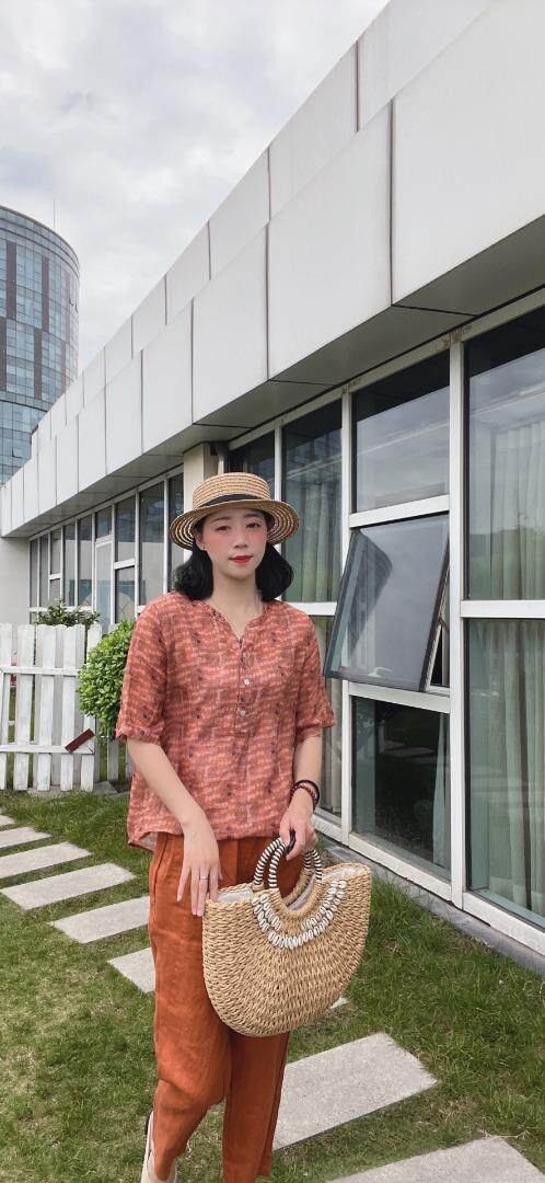 纯苎连衣裙小衫裤子裙子衬衣 时尚风 风淑女风休闲风，女装连衣裙，川哲