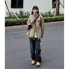 美式复古棉服外套女2025年新款冬季夹棉加厚棒球服韩系棉衣棉袄潮，男装棉衣，星座506A
